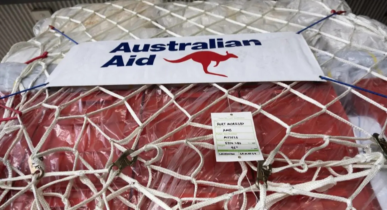Australian aid stock photo of cargo for delivery to PNG