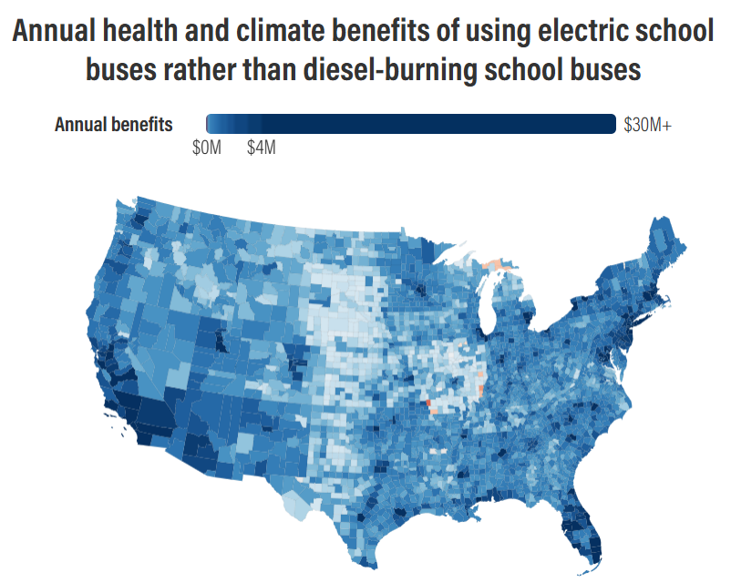 Annual health and climate benefits of using ESBs