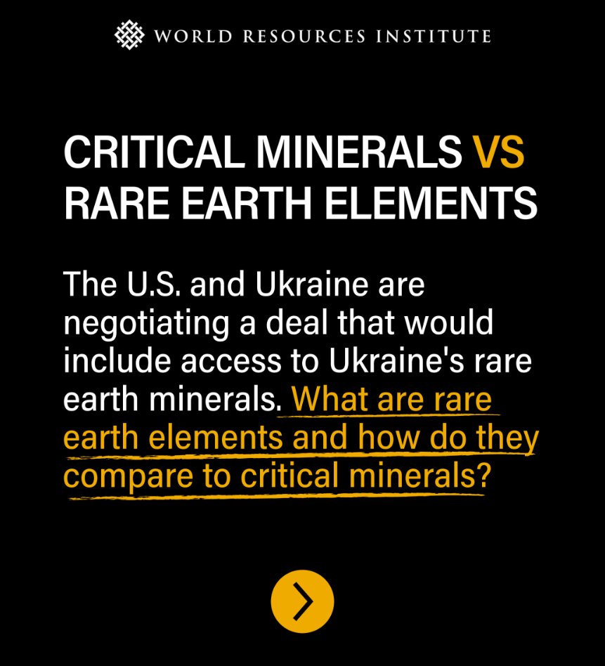 Critical minerals vs rare earth elements