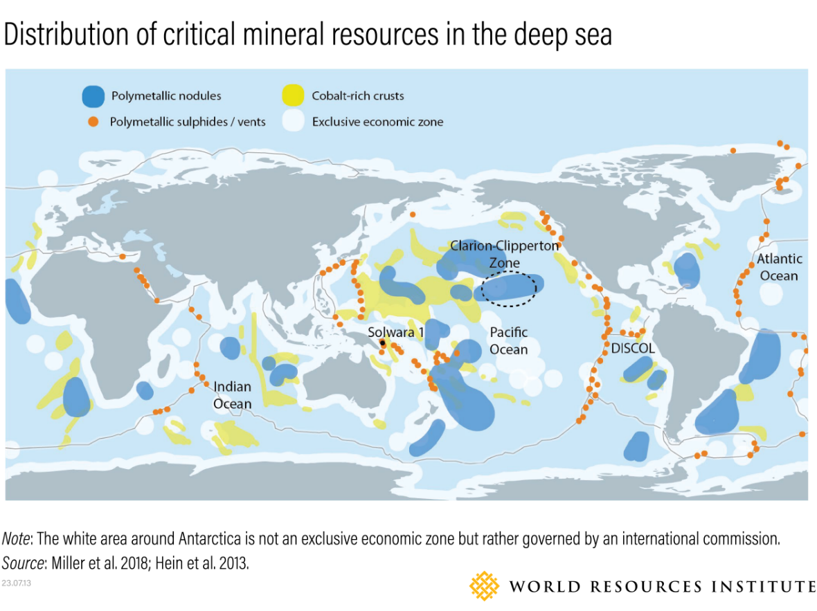 A map of the distribution of critical mineral resources in the deep sea