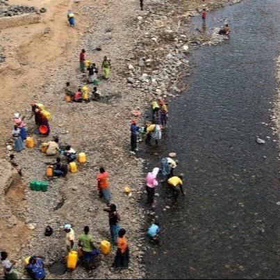 people accessing water