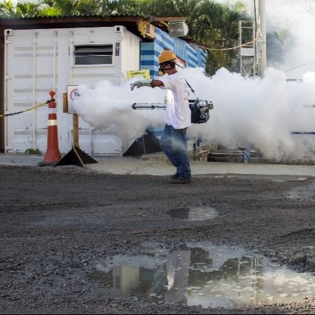 Person standing in front of smoke