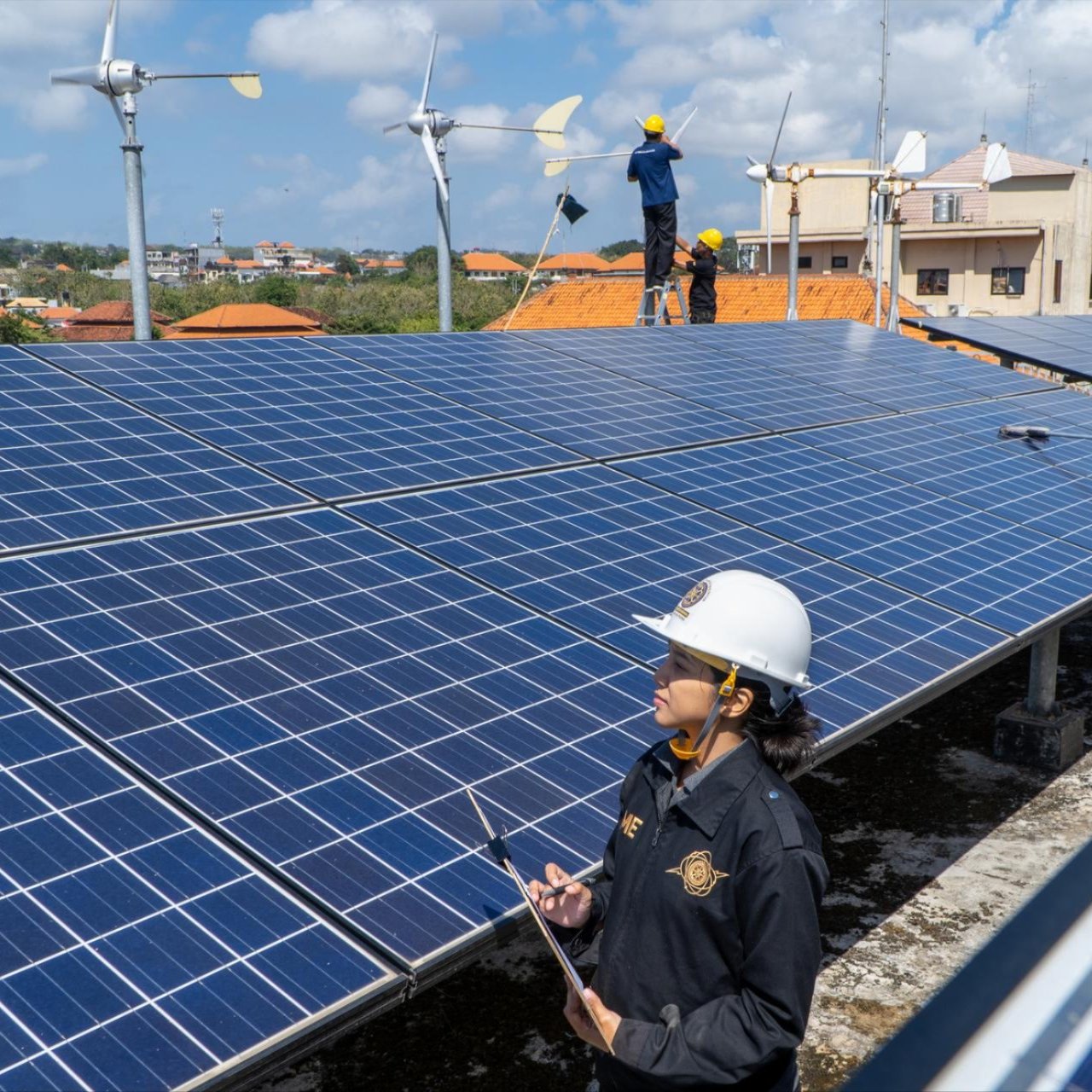 Solar energy workers