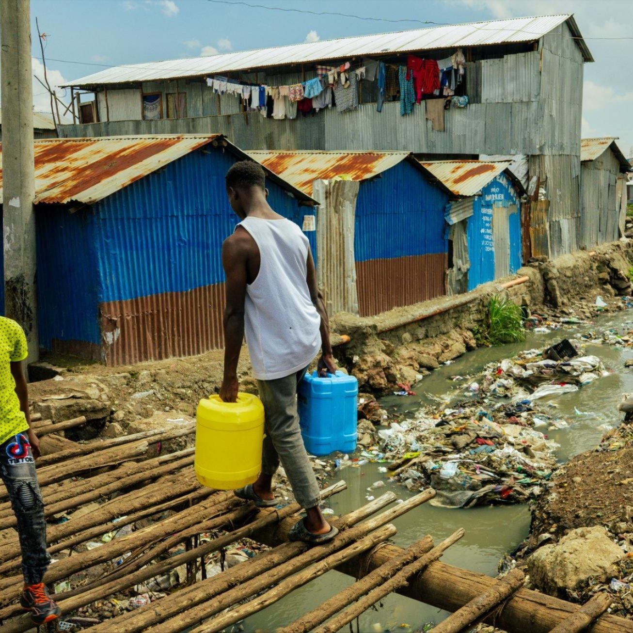 Person carrying water