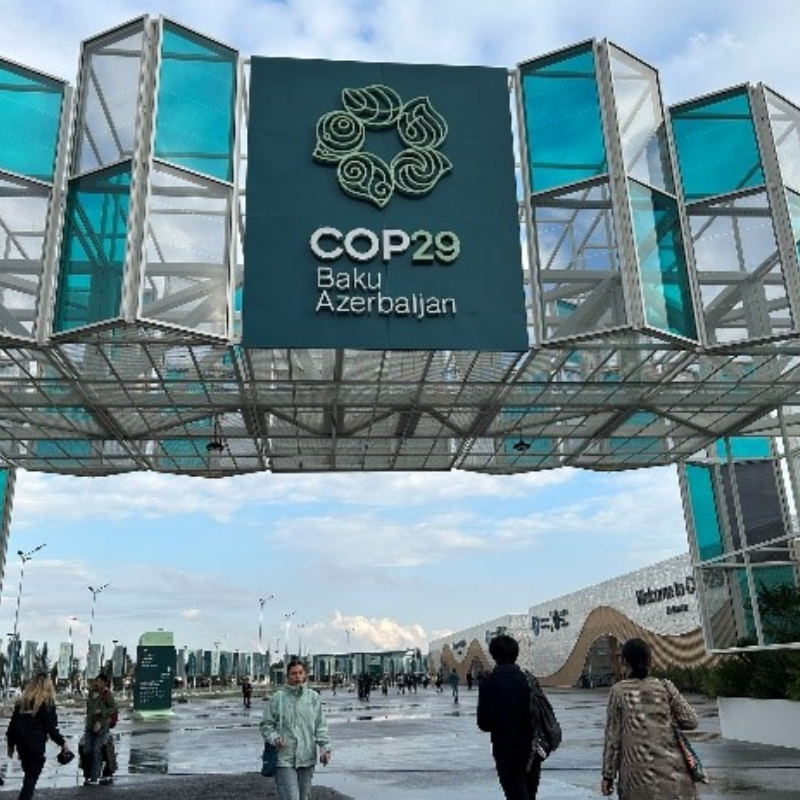 Entrance to COP29 in Baku, Azerbaijan.